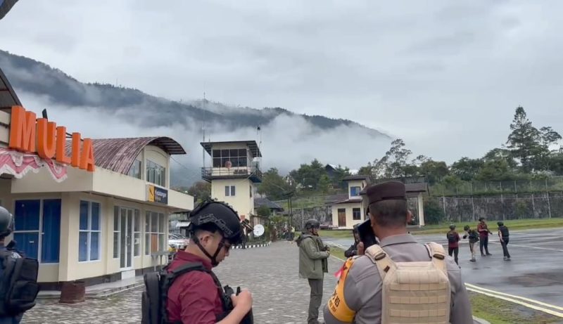 Suasana Bandara Mulia, Kabupaten Puncak Jaya, Papua Tengah. (Satgas Damai Cartenz)