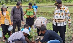 Otomi Gwijangge Pimpin Penanaman Pohon, Wujudkan Program Gotong Royong Jumat Bersih